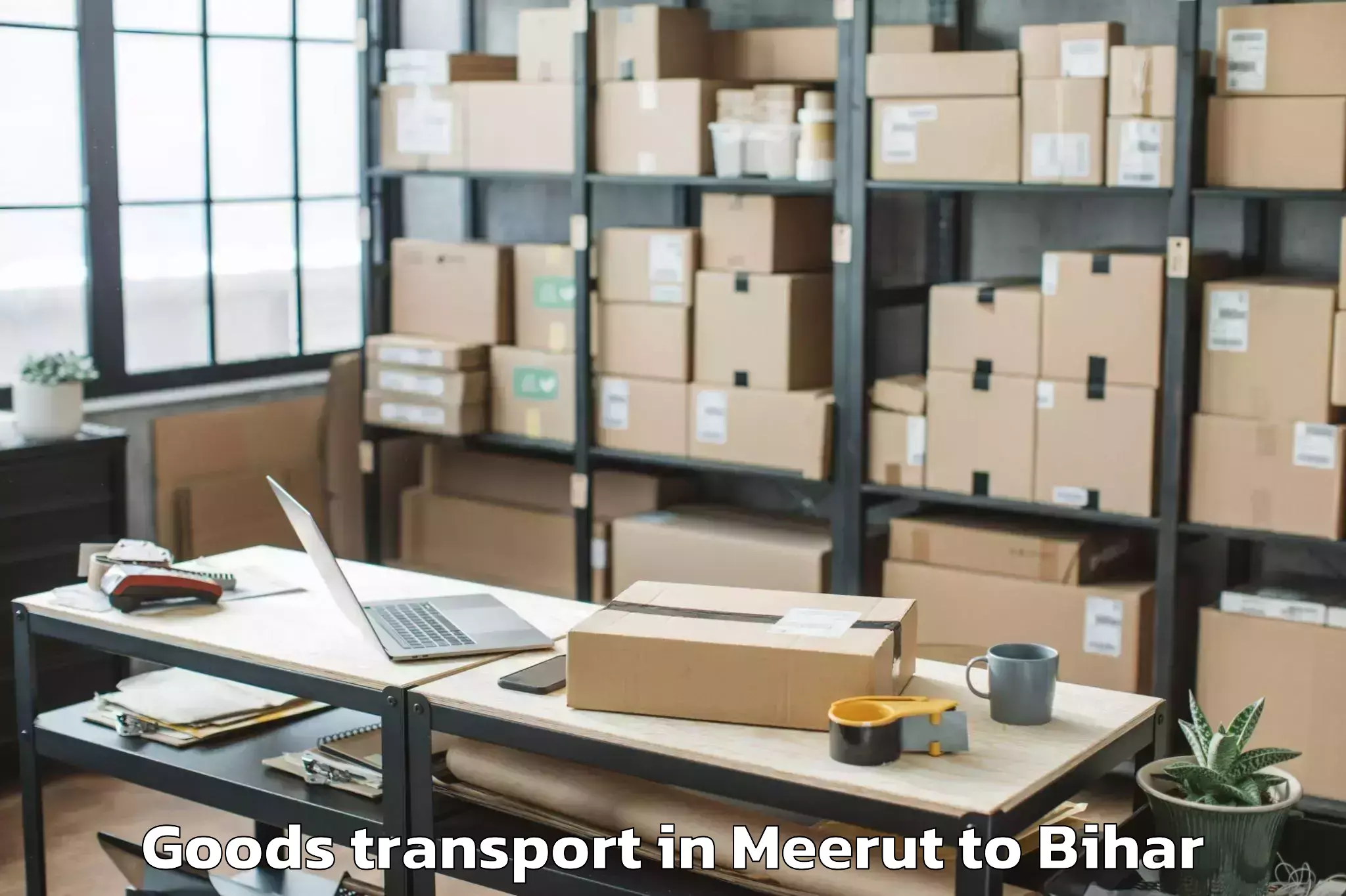 Top Meerut to Meskaur Goods Transport Available